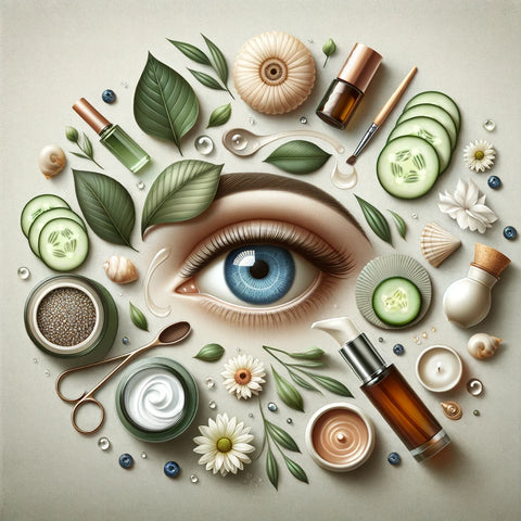 a soothing and elegant representation of treatments for dark circles